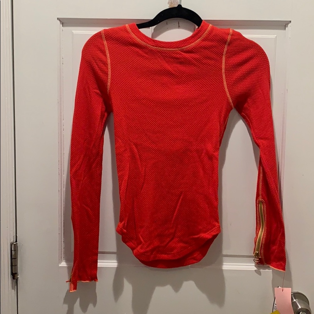 Free People Zip to it Thermal Tee